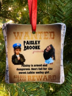 Wanted Poster Personalized Ornament